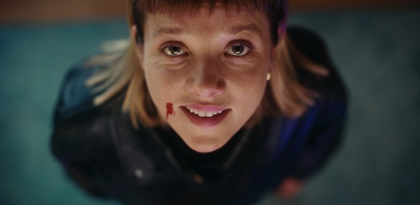 Kleo looking up in the sky